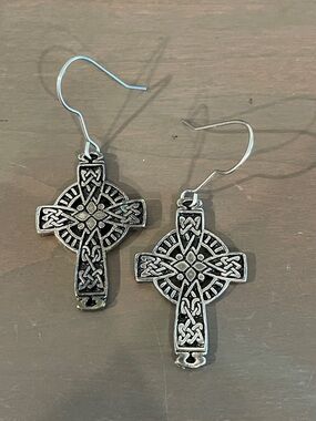 Celtic Irish Cross Earrings